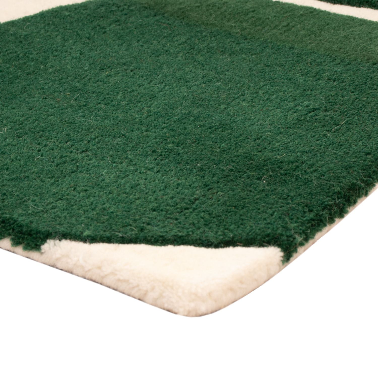 Alfombra de lana - 90 x 60 cm - verde