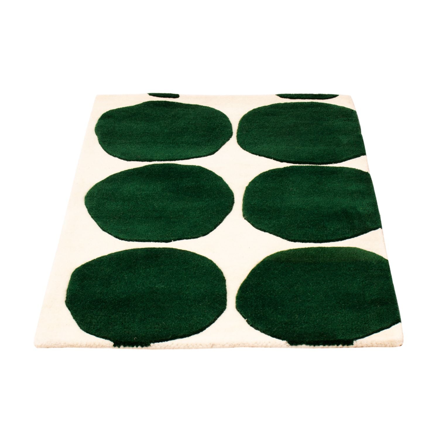 Alfombra de lana - 90 x 60 cm - verde