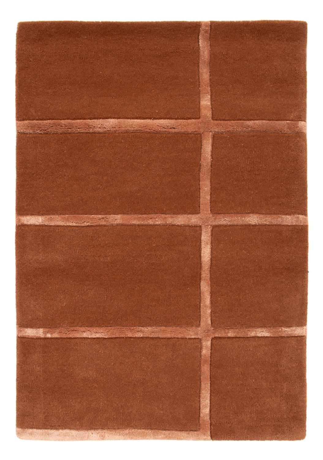 Alfombra de lana - 90 x 60 cm - marrón