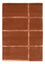 Alfombra de lana - 90 x 60 cm - marrón