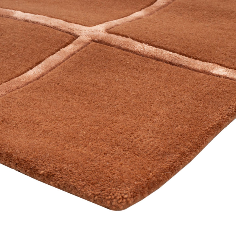 Alfombra de lana - 90 x 60 cm - marrón