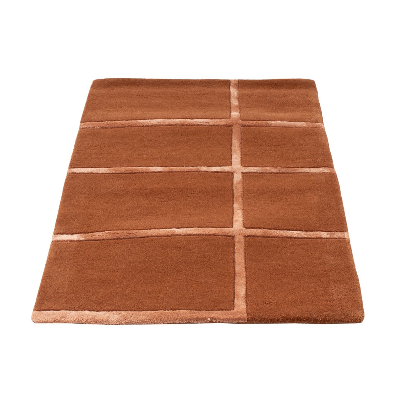 Alfombra de lana - 90 x 60 cm - marrón