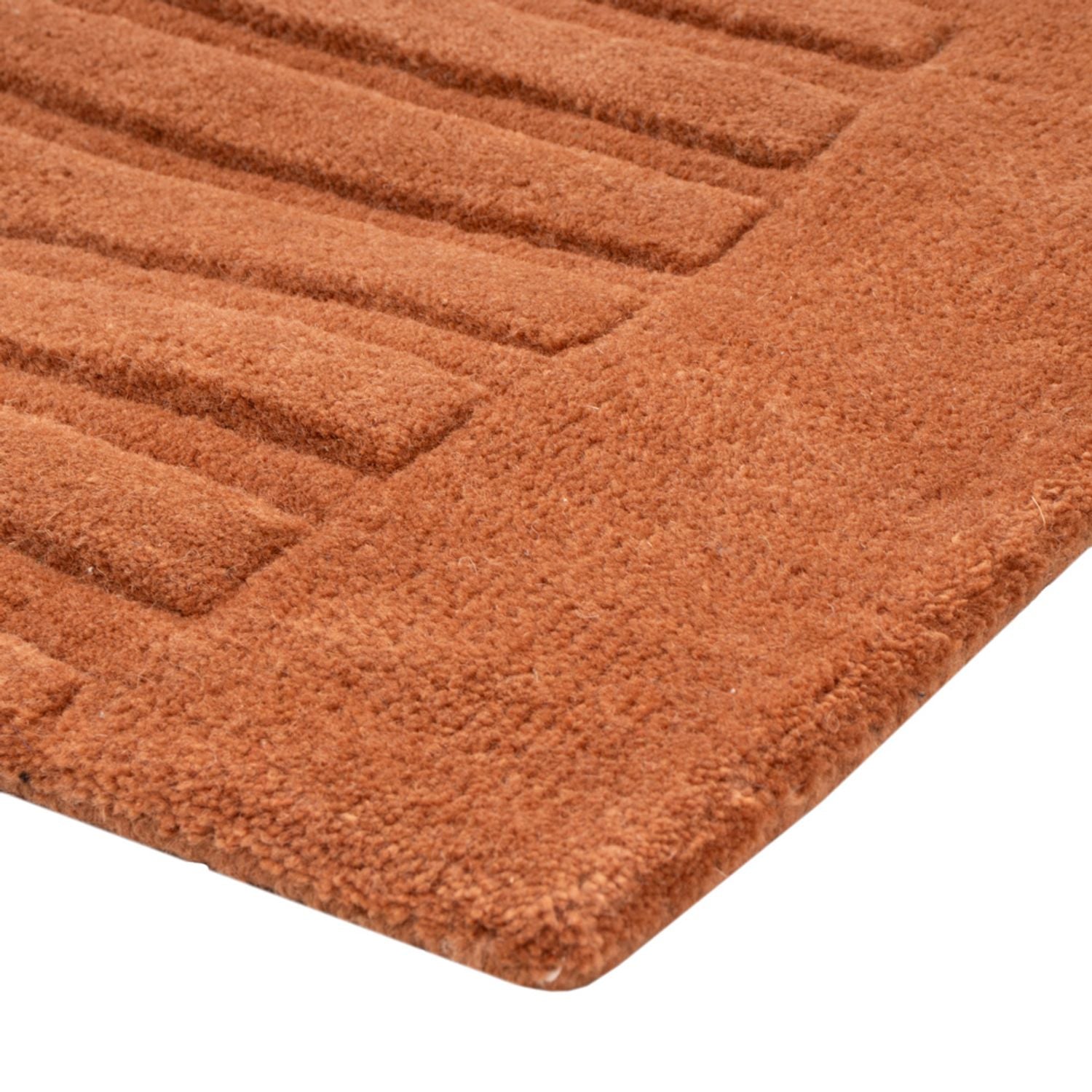 Alfombra de lana - 90 x 60 cm - marrón