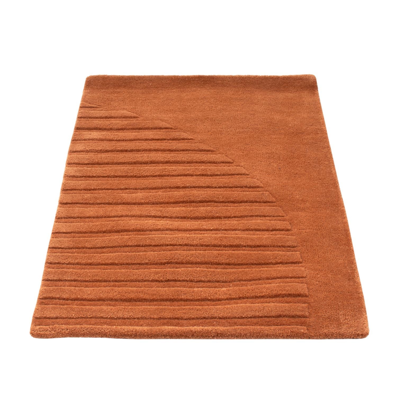 Alfombra de lana - 90 x 60 cm - marrón