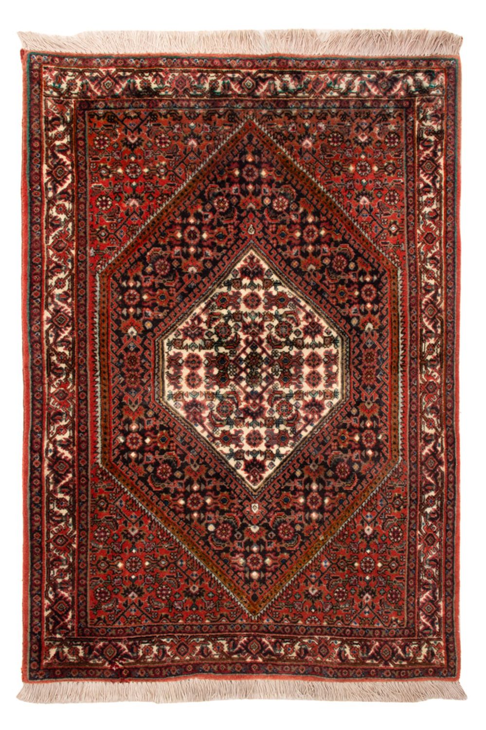 Alfombra persa - Bidjar - 102 x 74 cm - rojo