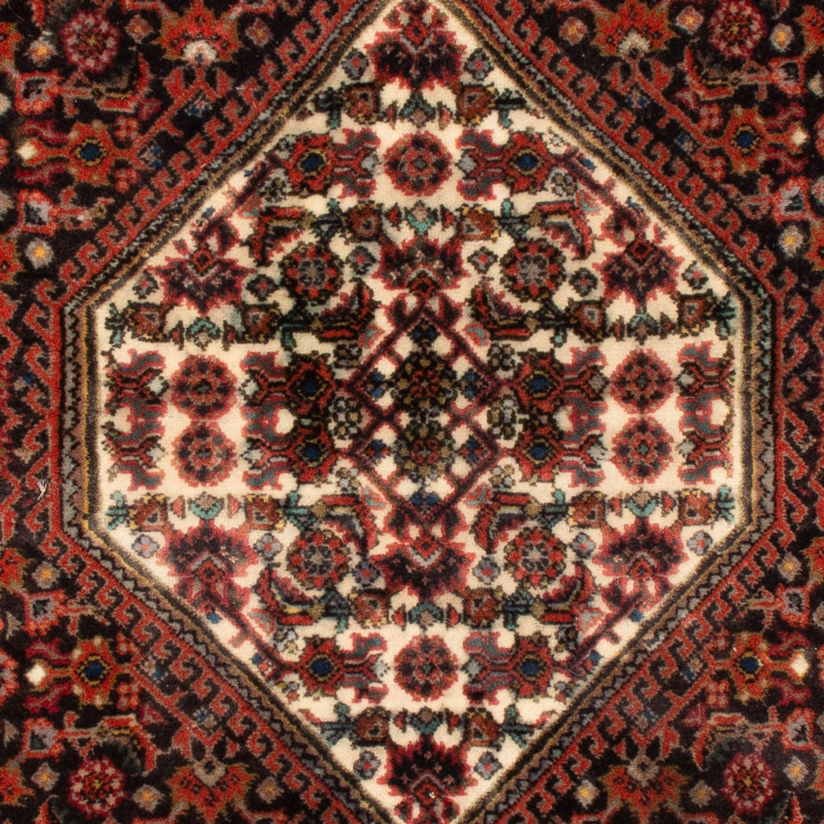 Alfombra persa - Bidjar - 102 x 74 cm - rojo
