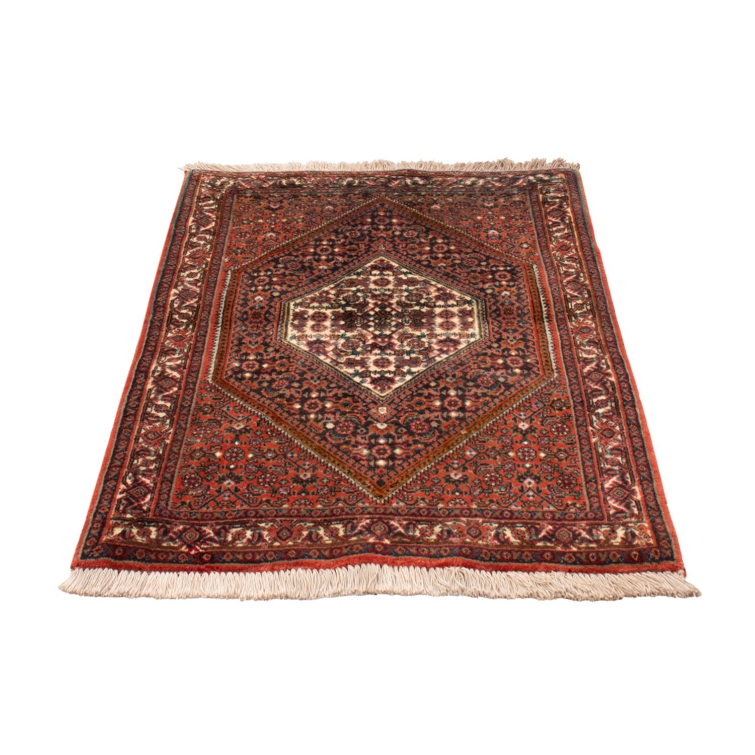 Alfombra persa - Bidjar - 102 x 74 cm - rojo