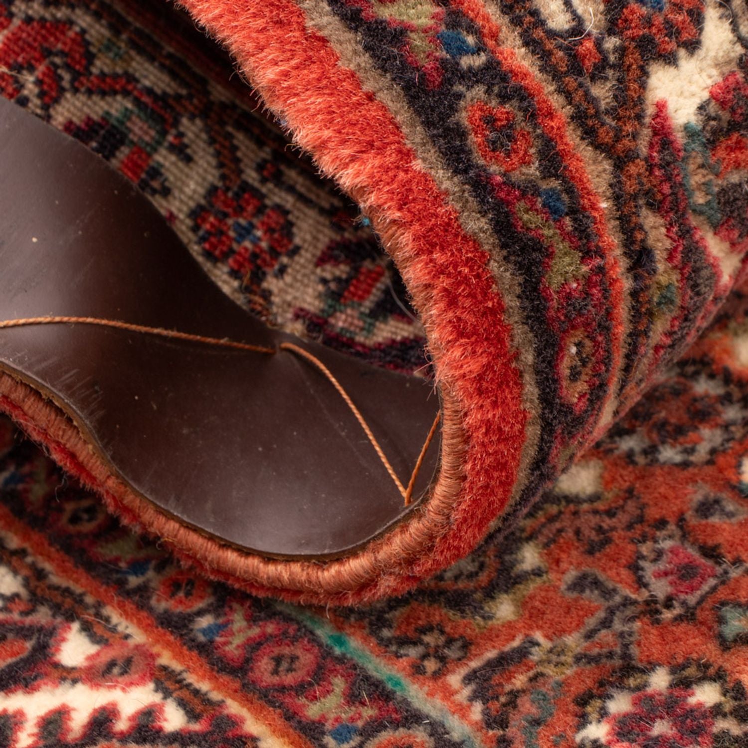 Alfombra persa - Bidjar - 102 x 74 cm - rojo
