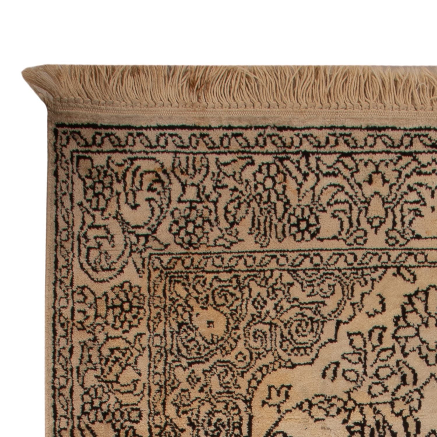 Alfombra de seda - Seda de Cachemira - 103 x 60 cm - beige