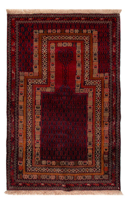 Alfombra Belutsch - 138 x 91 cm - rojo