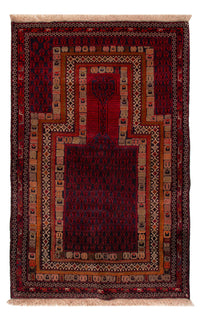 Alfombra Belutsch - 138 x 91 cm - rojo