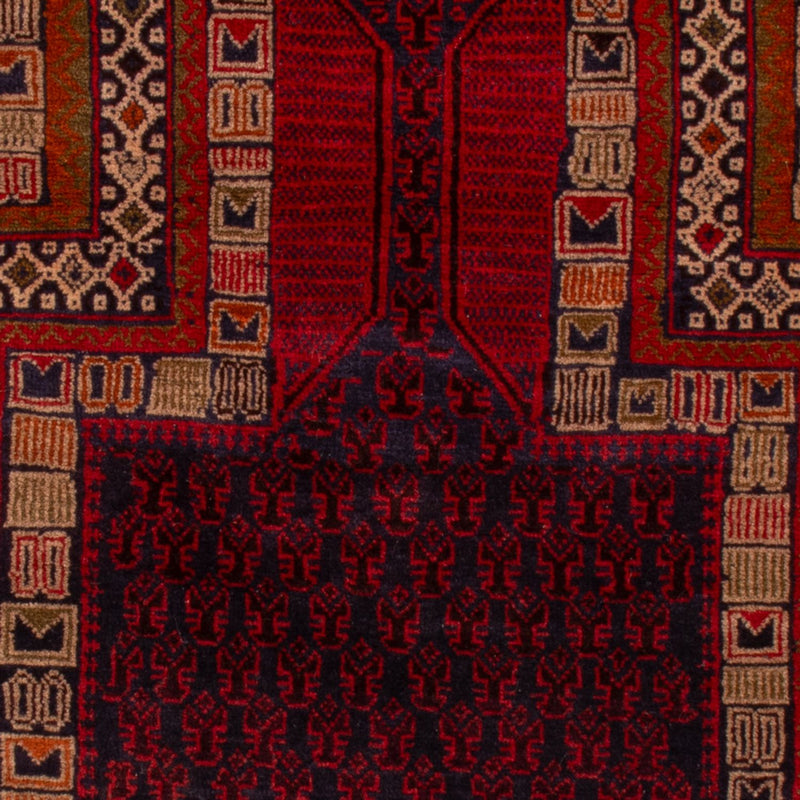 Alfombra Belutsch - 138 x 91 cm - rojo