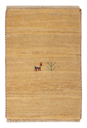 Alfombra Gabbeh - Loribaft Persa - 60 x 40 cm - crema
