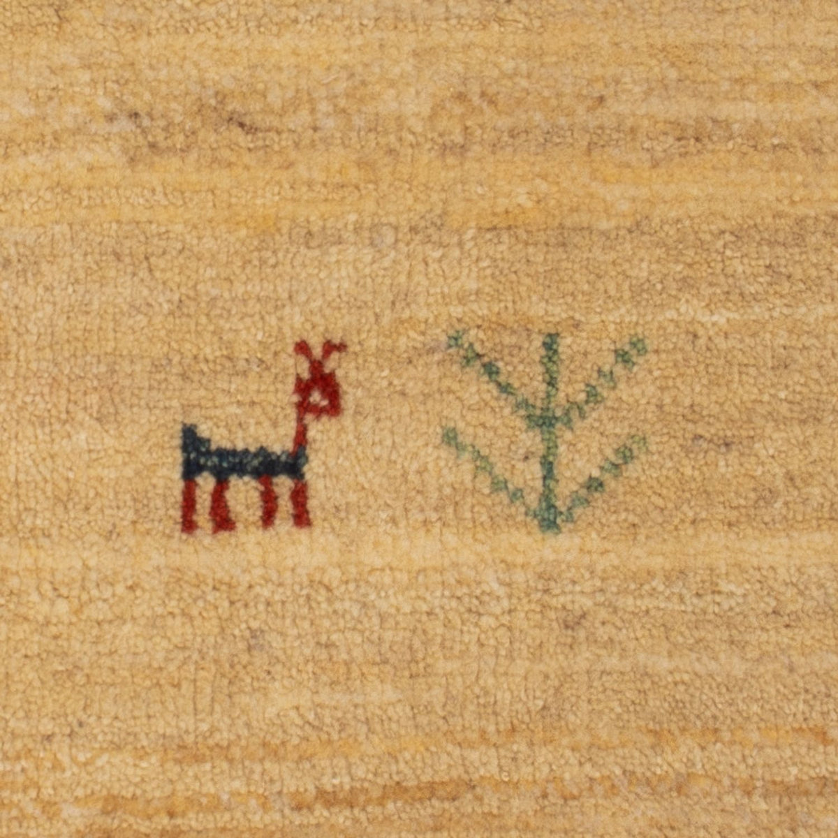 Alfombra Gabbeh - Loribaft Persa - 60 x 40 cm - crema