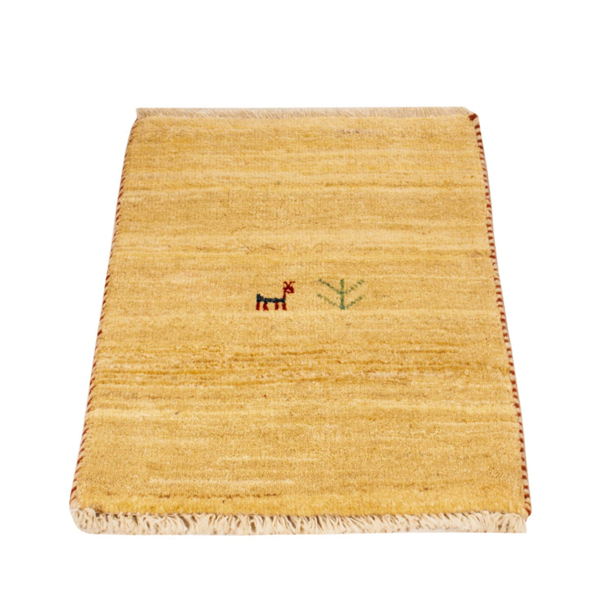 Alfombra Gabbeh - Loribaft Persa - 60 x 40 cm - crema