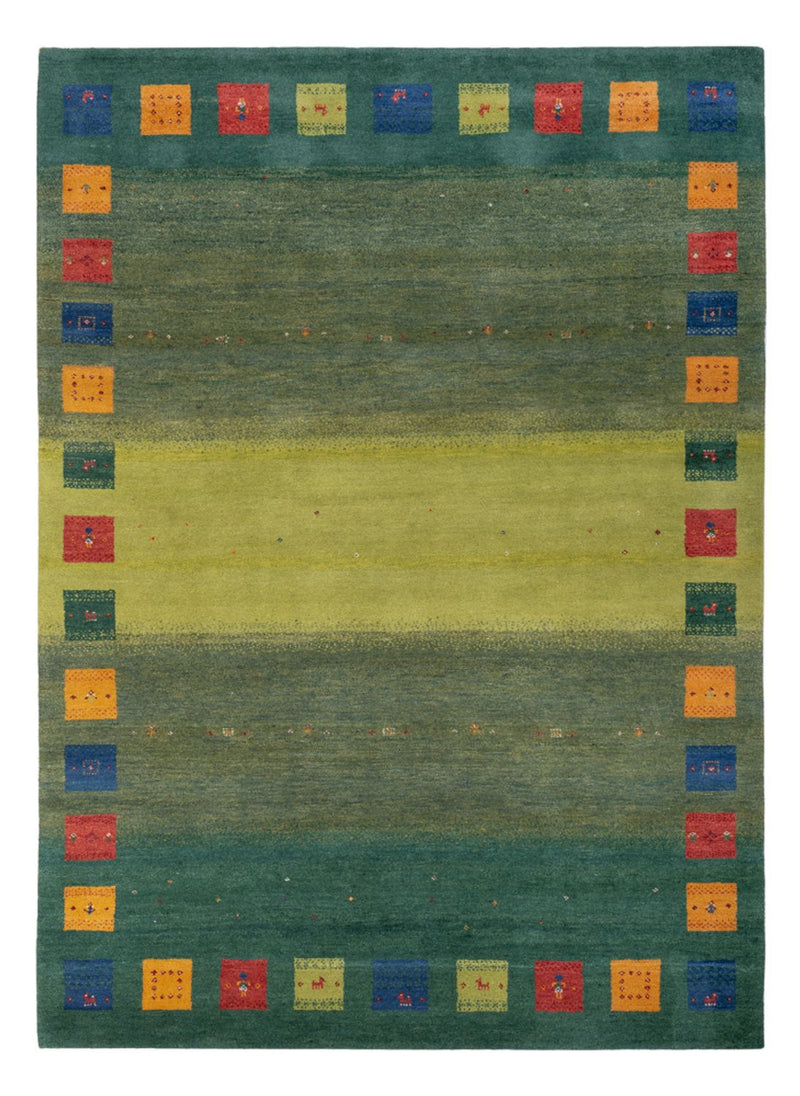 Alfombra Gabbeh - Loribaft Indus - 240 x 170 cm - verde