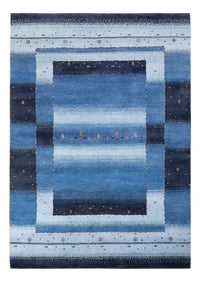 Alfombra Gabbeh - Loribaft Indus - 243 x 169 cm - azul