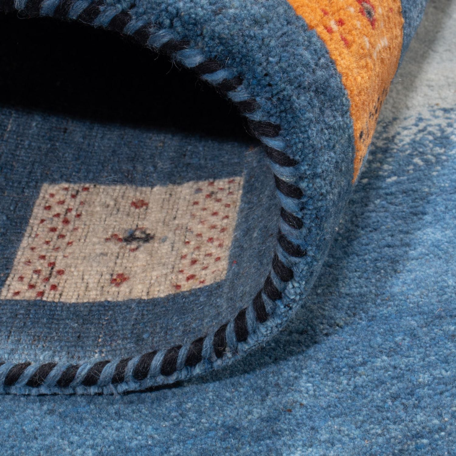 Alfombra Gabbeh - Loribaft Indus - 240 x 169 cm - azul