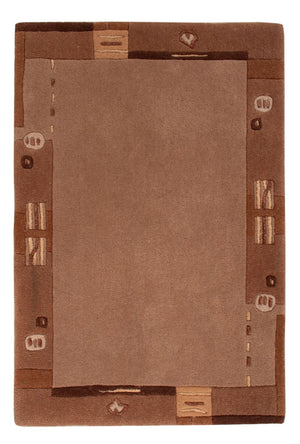 Alfombra de Nepal - 90 x 60 cm - marrón