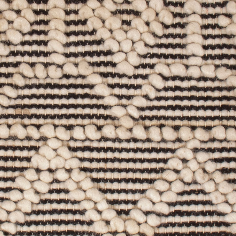 Alfombra de lana - 58 x 46 cm - blanco y negro