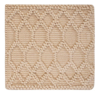 Alfombra de lana cuadrado  - 48 x 42 cm - beige