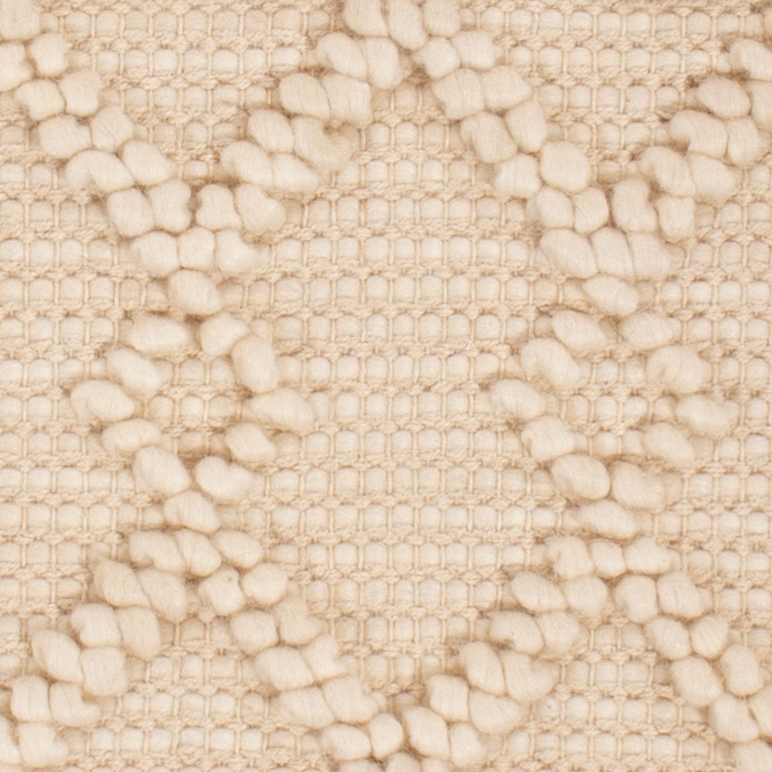 Alfombra de lana cuadrado  - 48 x 46 cm - crema