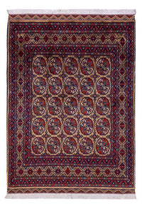 Alfombra afgana - 195 x 148 cm - beige oscuro