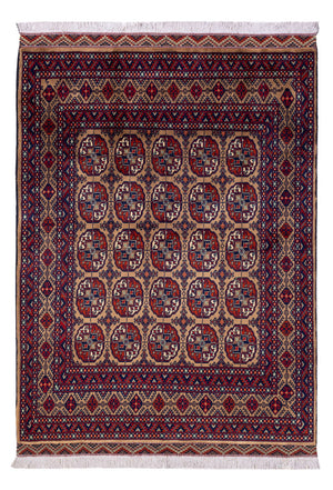 Alfombra afgana - 195 x 148 cm - beige oscuro