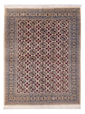 Alfombra afgana - 194 x 151 cm - gris claro