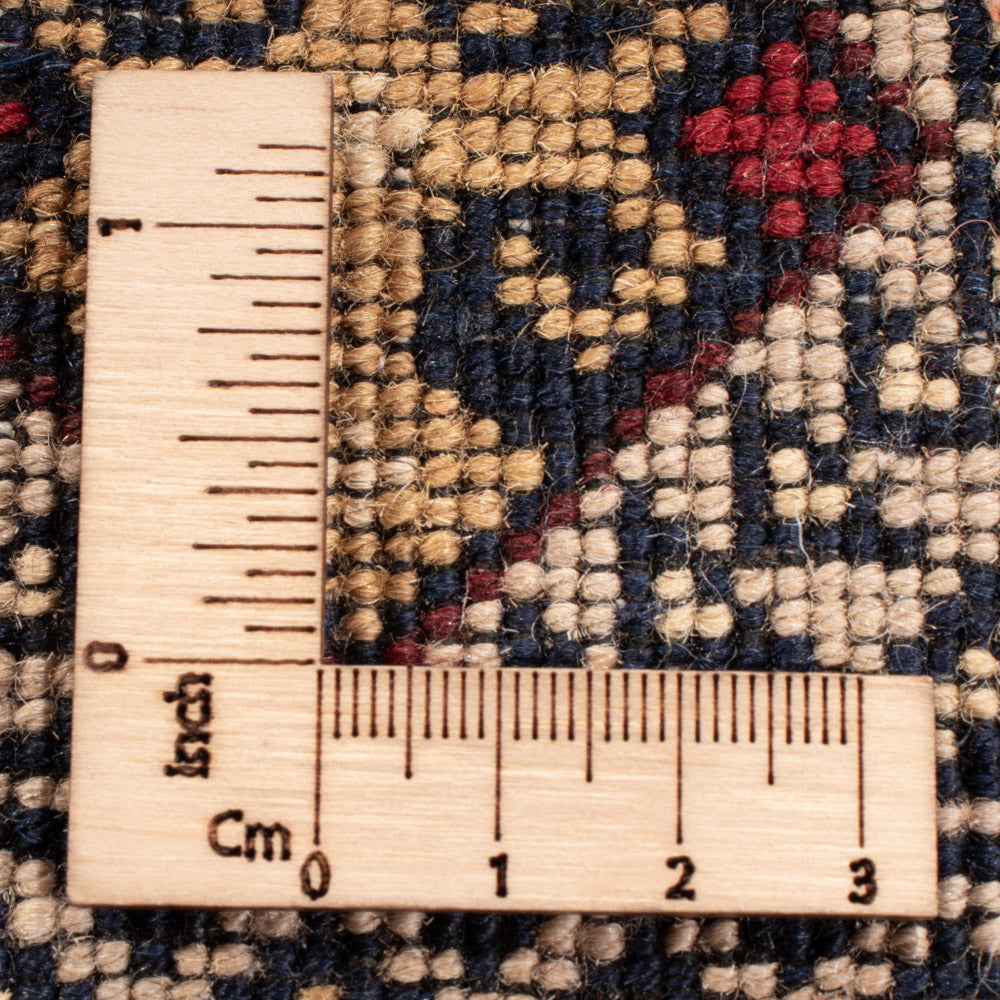 Alfombra afgana - 194 x 151 cm - gris claro