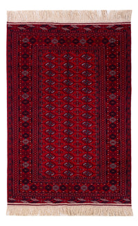 Alfombra afgana - Bukhara - 194 x 133 cm - rojo oscuro