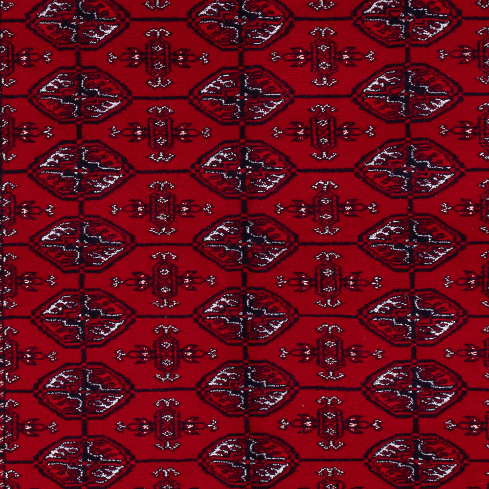 Alfombra afgana - Bukhara - 194 x 133 cm - rojo oscuro