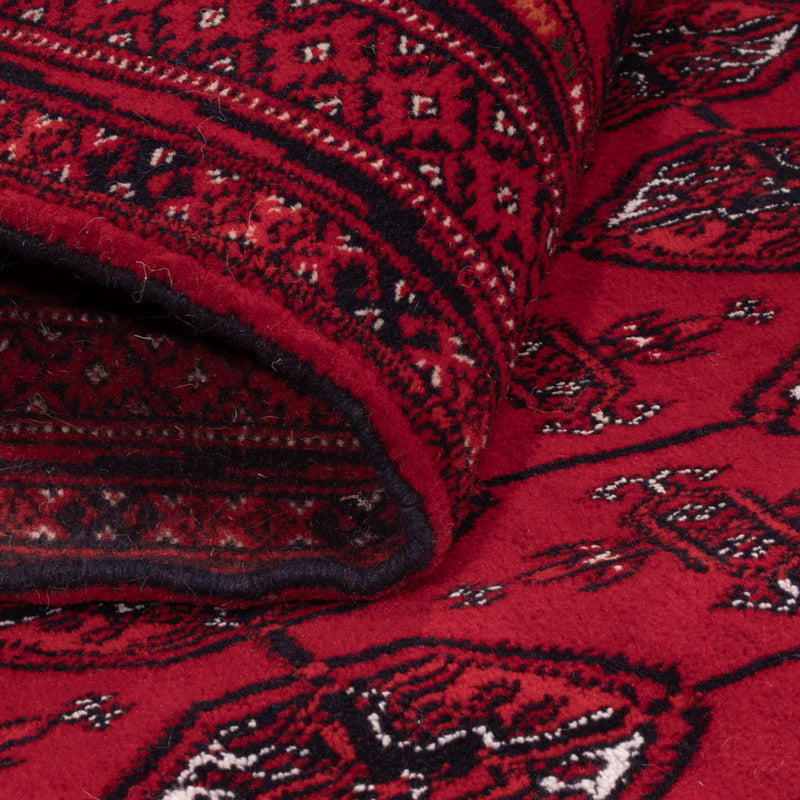 Alfombra afgana - Bukhara - 194 x 133 cm - rojo oscuro