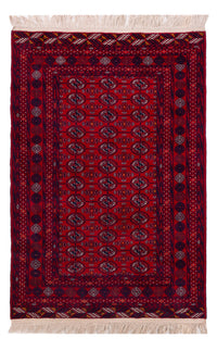 Alfombra afgana - Bukhara - 196 x 133 cm - rojo oscuro