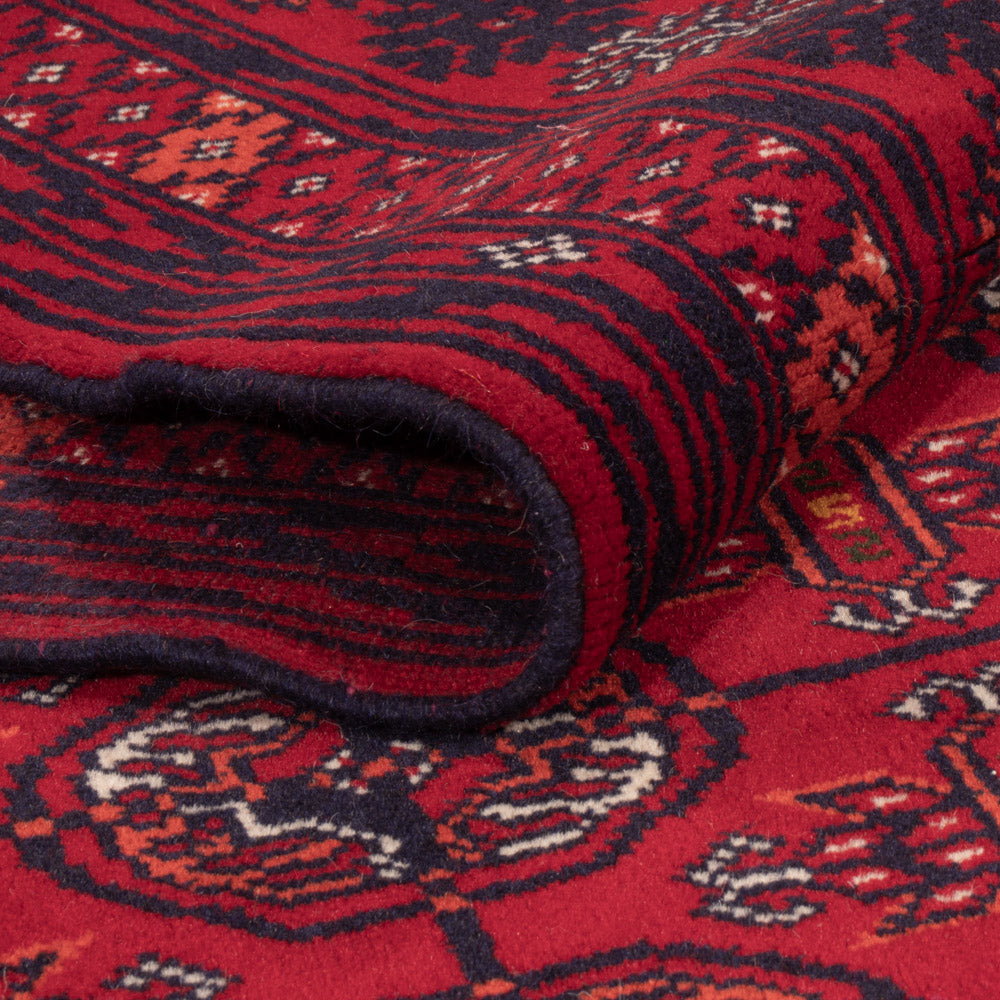 Alfombra afgana - Bukhara - 196 x 133 cm - rojo oscuro