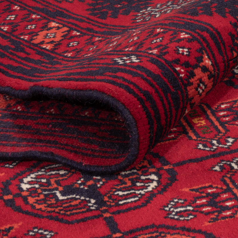 Alfombra afgana - Bukhara - 196 x 133 cm - rojo oscuro