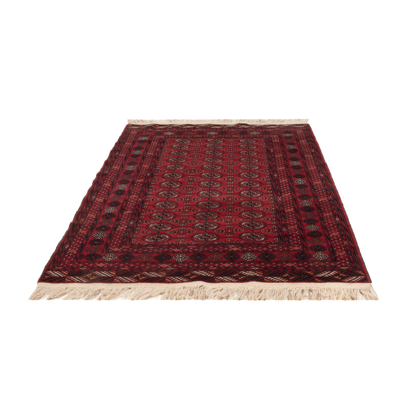 Alfombra afgana - Bukhara - 196 x 133 cm - rojo oscuro