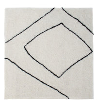 Alfombra de lana cuadrado  - 62 x 62 cm - gris claro