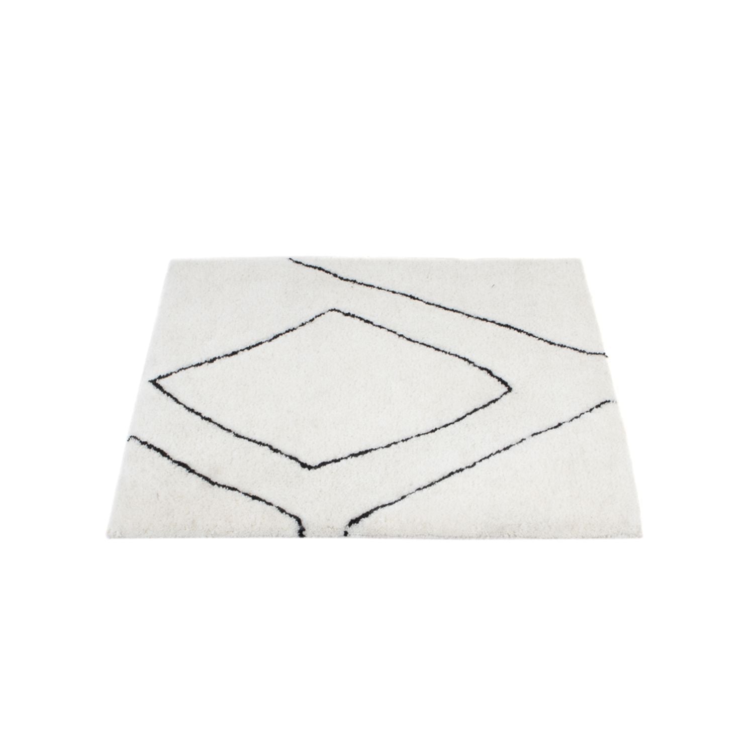 Alfombra de lana cuadrado  - 62 x 62 cm - gris claro
