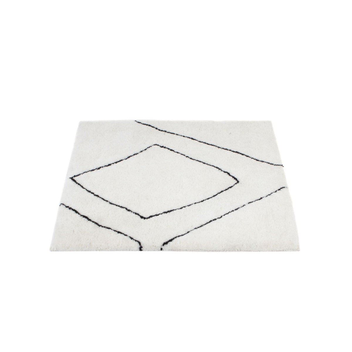 Alfombra de lana cuadrado  - 62 x 62 cm - gris claro