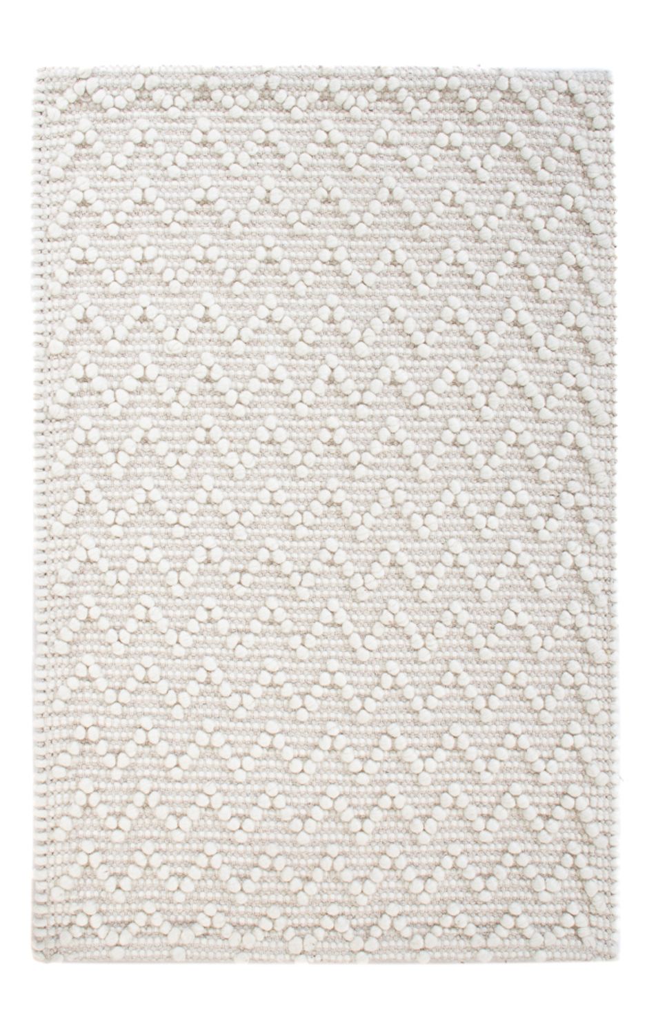 Alfombra de lana - 94 x 62 cm - gris claro