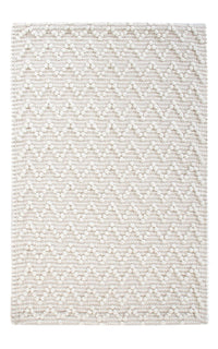 Alfombra de lana - 94 x 62 cm - gris claro