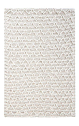 Alfombra de lana - 94 x 62 cm - gris claro