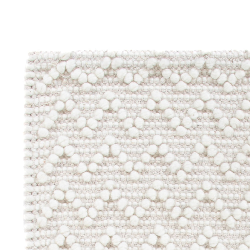 Alfombra de lana - 94 x 62 cm - gris claro