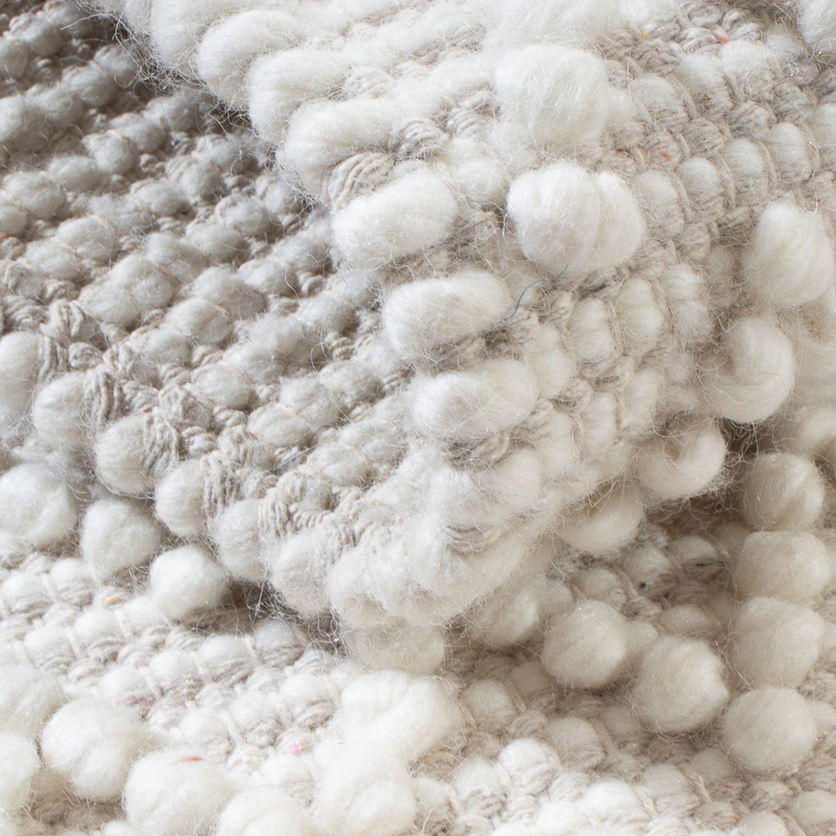 Alfombra de lana - 94 x 62 cm - gris claro