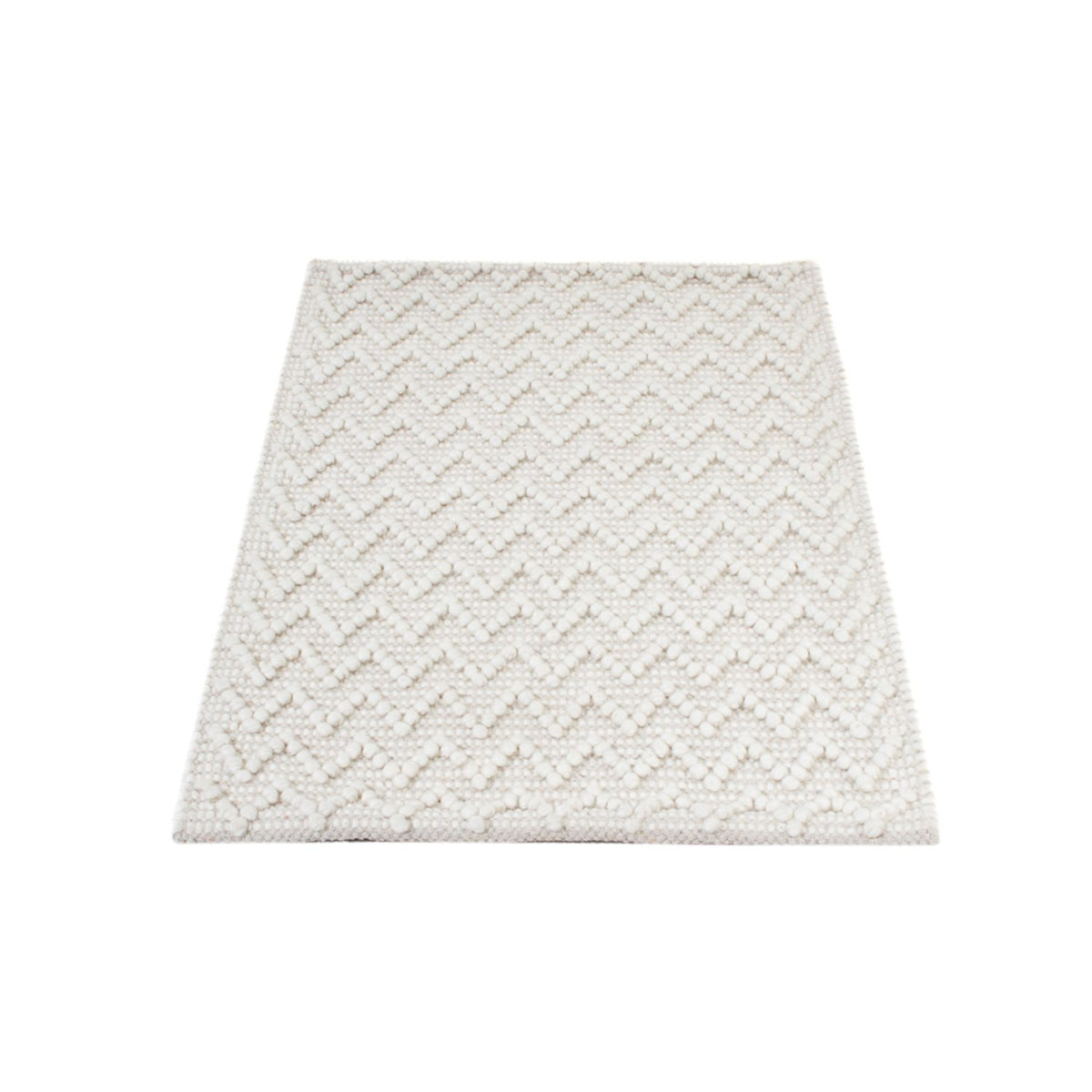 Alfombra de lana - 94 x 62 cm - gris claro