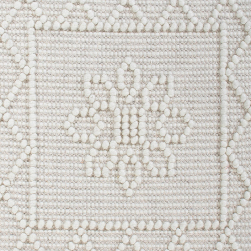 Alfombra de lana - 93 x 60 cm - gris claro