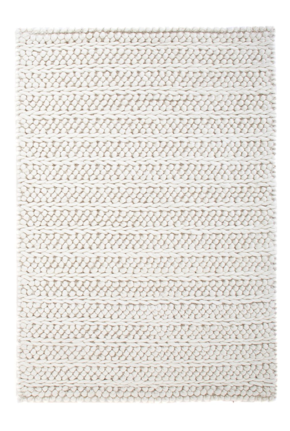 Alfombra de lana - 95 x 63 cm - gris claro