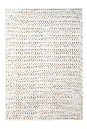 Alfombra de lana - 95 x 63 cm - gris claro