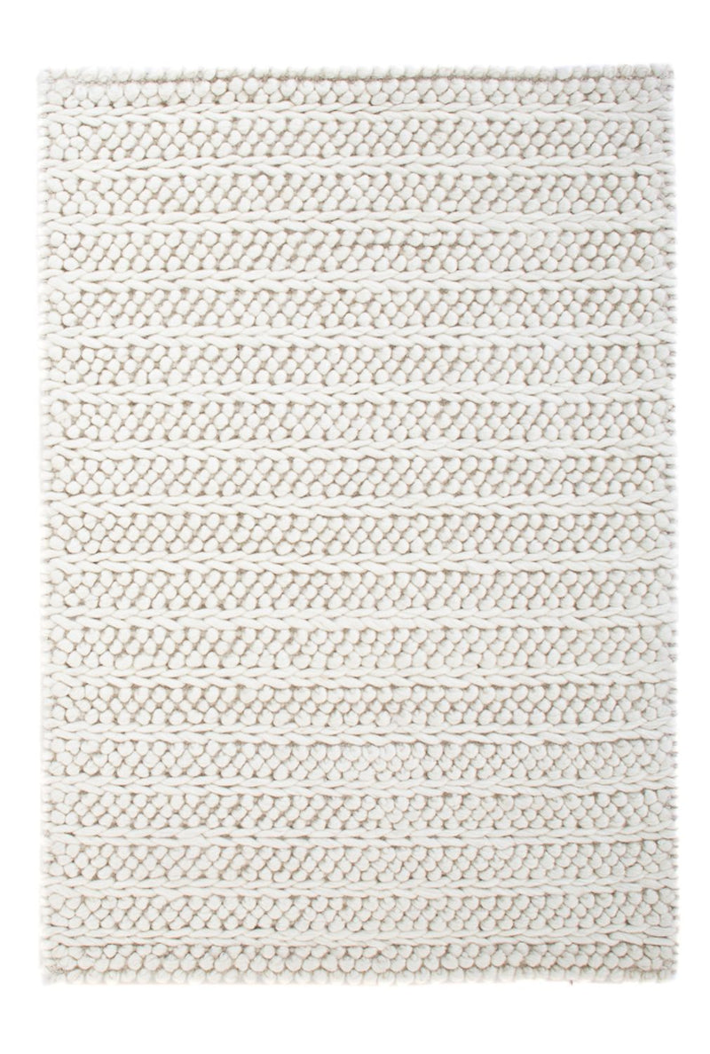 Alfombra de lana - 95 x 63 cm - gris claro